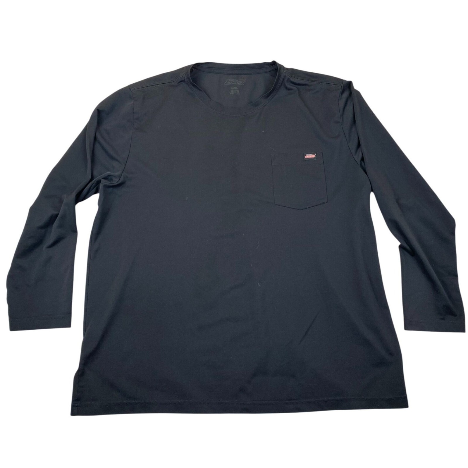 Genuine Dickies Mens T-Shirt Size 2XL Long-Sleeve Black Pocket Tee Classic gallery