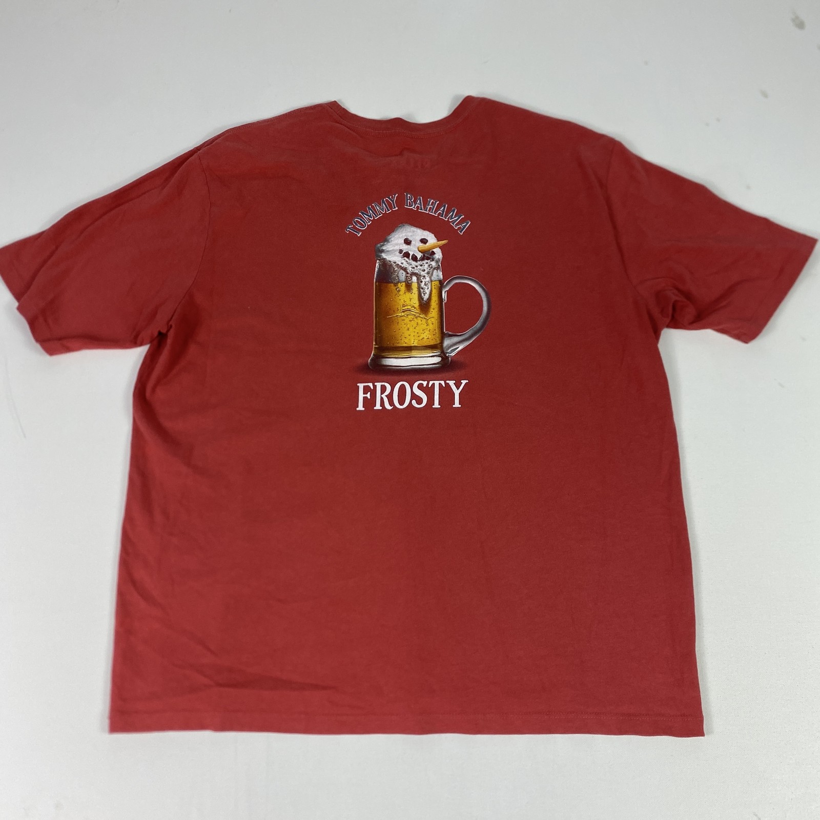 Tommy Bahama Shirt Mens Large Red Frosty Beer Graphic Tee Christmas Tagless gallery
