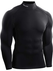 NELEUS Men’s Compression Shirts Dry Fit Long Sleeve Mock Neck Shirts,3 Pack,5…