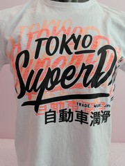 Men’s Superdry Surf Co Tokyo Oversized Fit T-Shirt White Size Medium