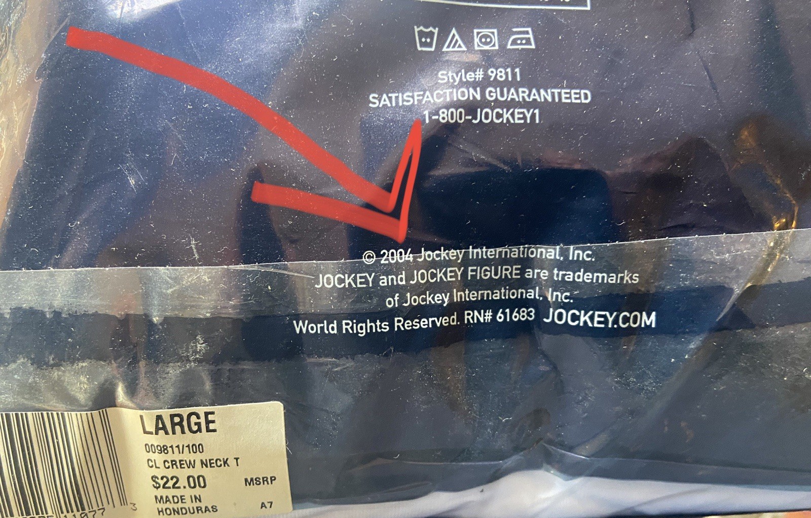 SEALED © 2004 JOCKEY CLASSIC Adult Size L 100% Combed Cotton T-SHIRTS gallery