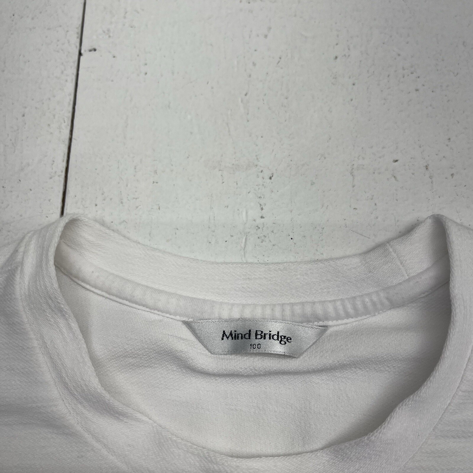 Mind Bridge White Blue Gray Stripe Colorblock T Shirt Mens Size 100 gallery