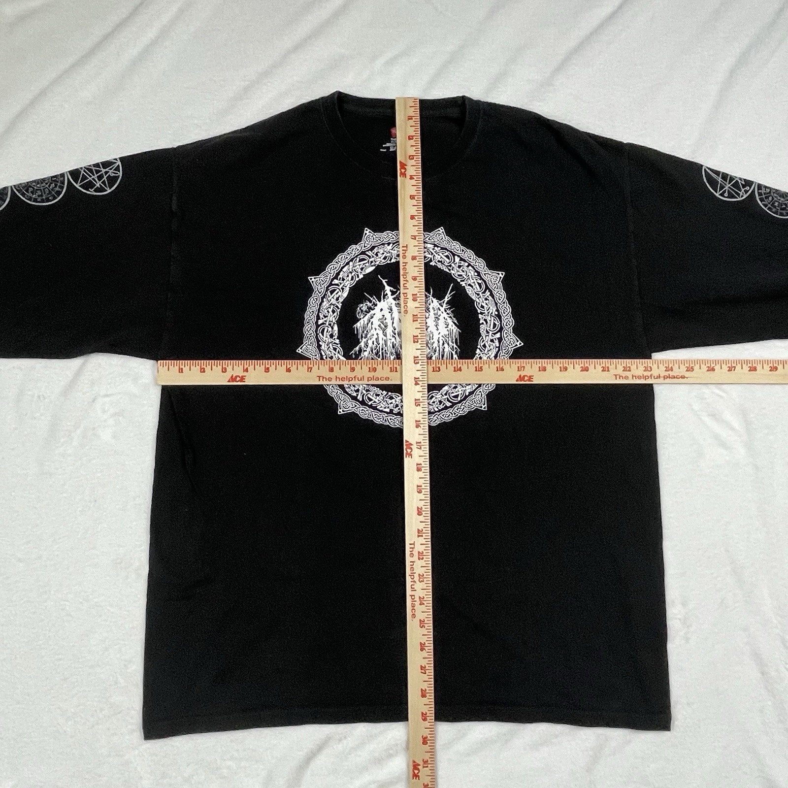 Absu Tour Shirt Mens XL Vintage Y2K Long sleeve Black Metal band Tee 2009 2000s gallery