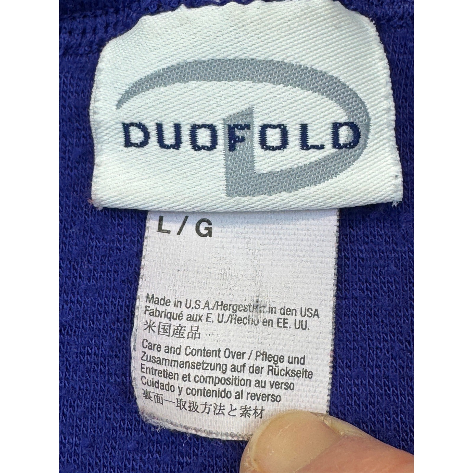 Duofold Thermal Shirt Mens Large Blue Long Sleeve Crew Neck Base Layer gallery