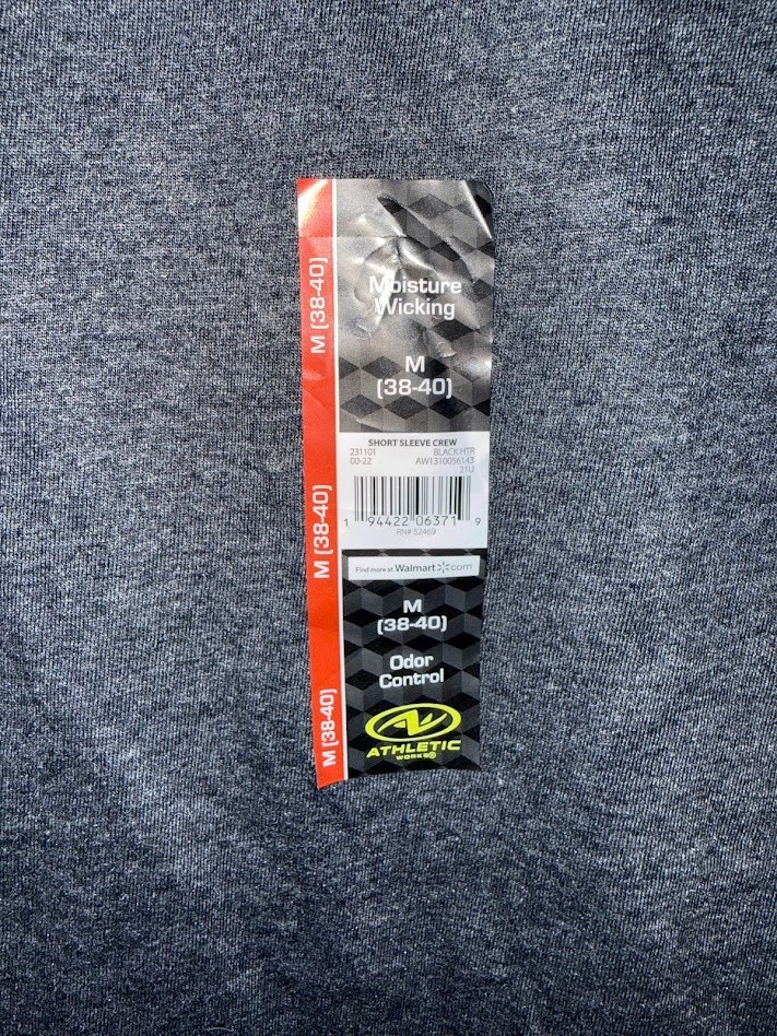 Athletic Works Moisture Wicking Tshirt Short Sleeve Crew Blue Men's Medium gallery