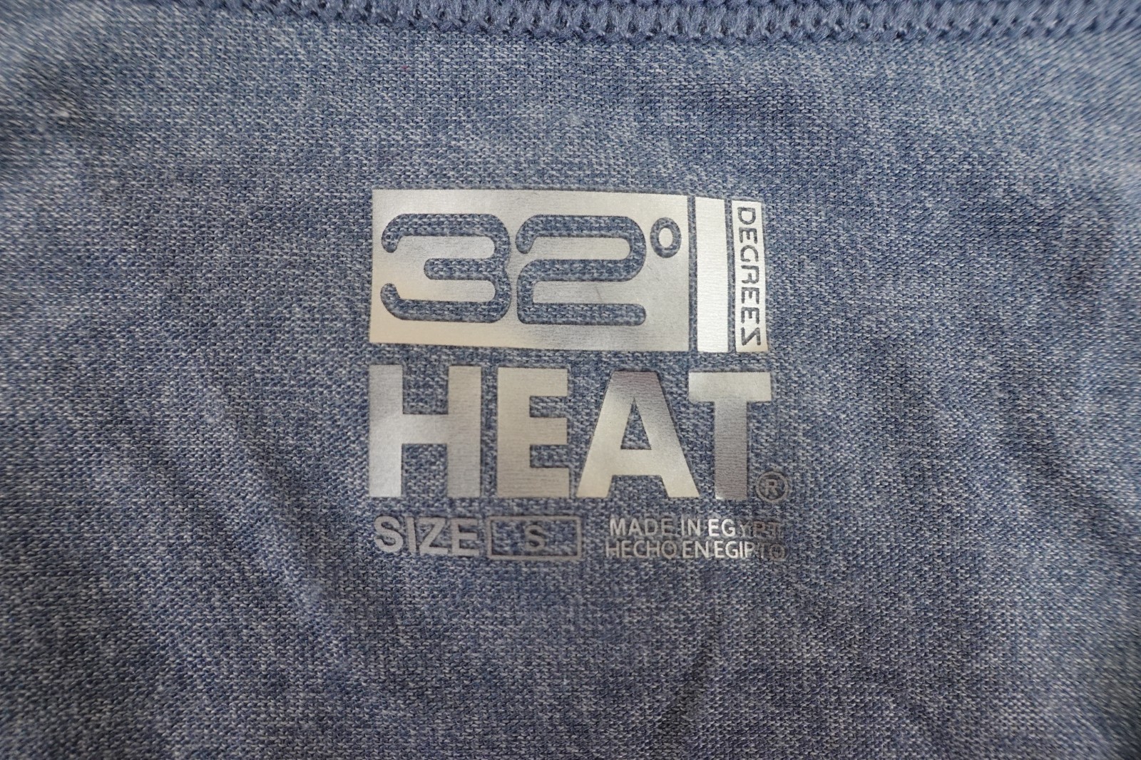 32 Degrees Heat Mens Size Small Blue Heather Long Sleeve Crew Neck Tee New gallery