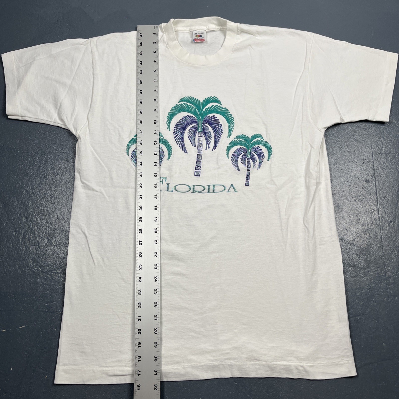 Vintage Florida Single Stitch Graphic Tee White XL Unisex VTG 90s Souvenir gallery