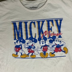Disney Mickey Mouse Walk Graphic Tee XXL White Mickey & Friends