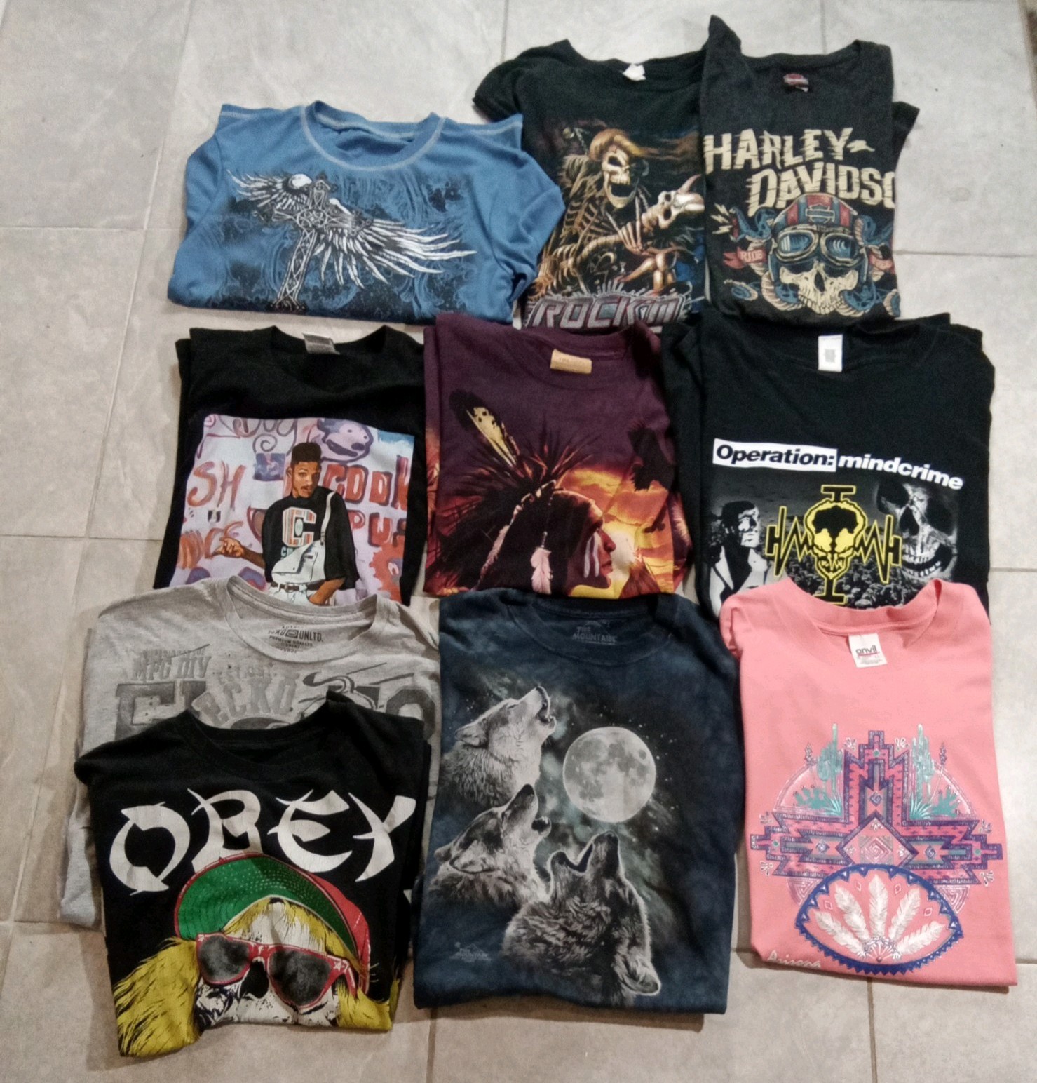 10 Piece Vintage Tshirt Bundle Lot Of Band Tees Y2k Skater Mix RESELLER LOT