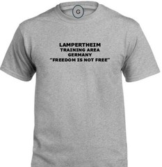 PANZER KASERNE* BOBLINGEN- GERMANY* FREEDOM* INDIVIDUAL BASE PT SHIRT