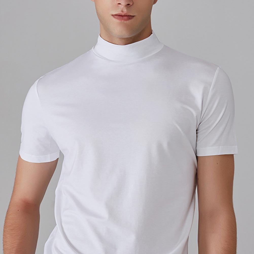 Breathable Top Mens Slim Fit Tee Short Sleeve Top 95%Polyester 5%Spandex gallery