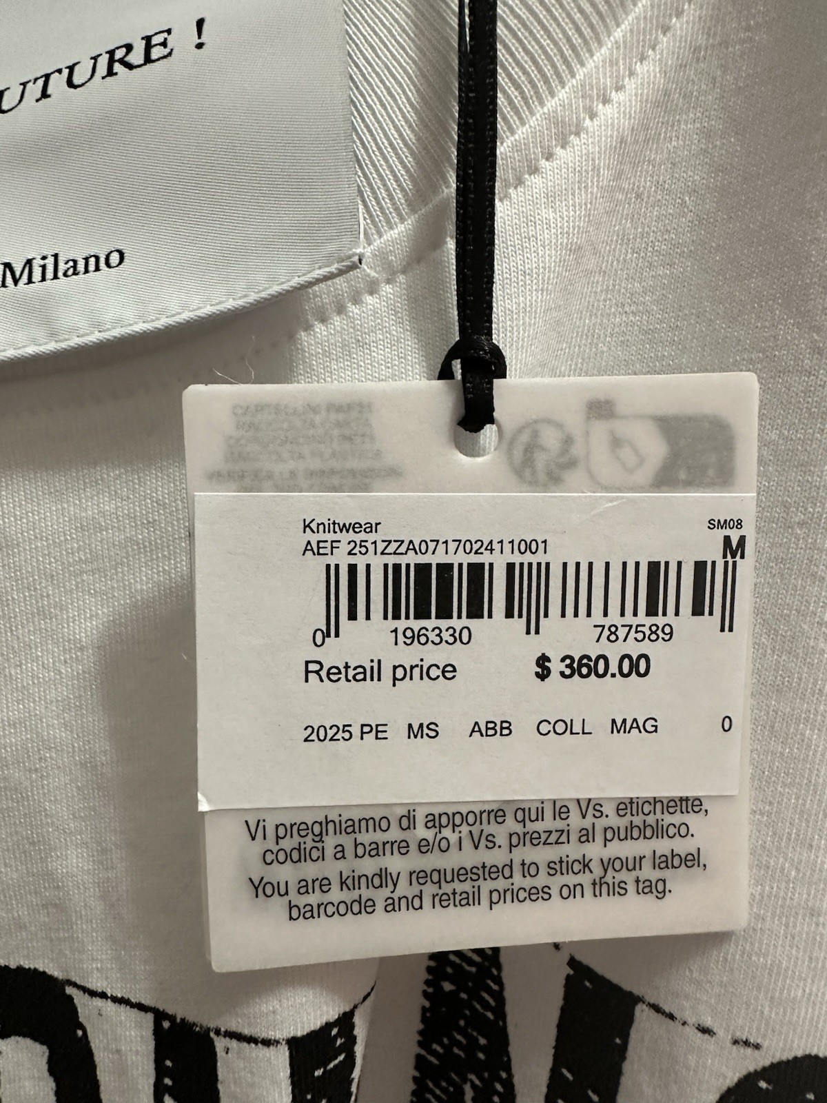 New Authentic Moschino Couture Cotton Shirt, M,L,XL Retail $360 gallery