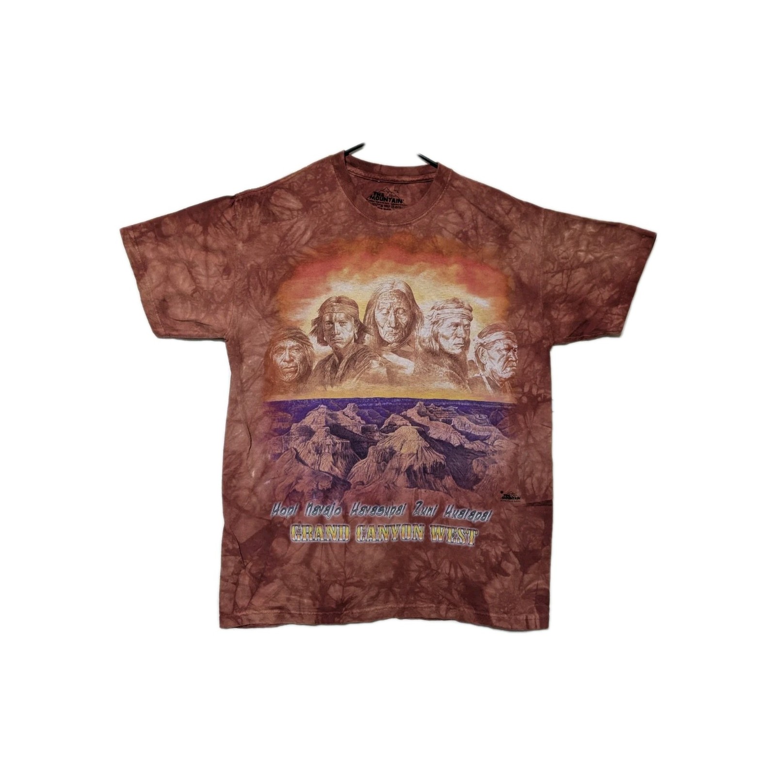 The Mountain Mens T-shirt Brown "Grandfather Earth" Retired Logo Large #5995 gallery