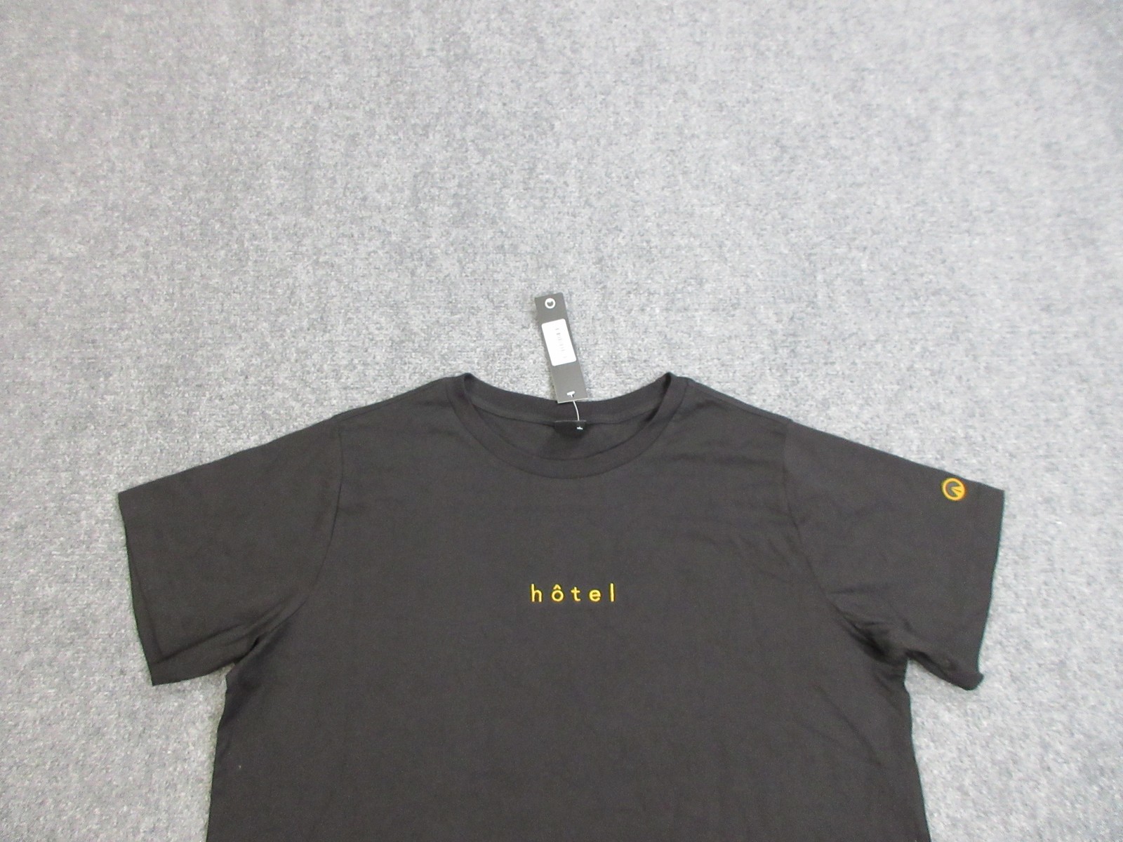 UNKNWN Hotel Shirt Mens XL Black Minimalist Embroidered Tee Modern Streetwear gallery