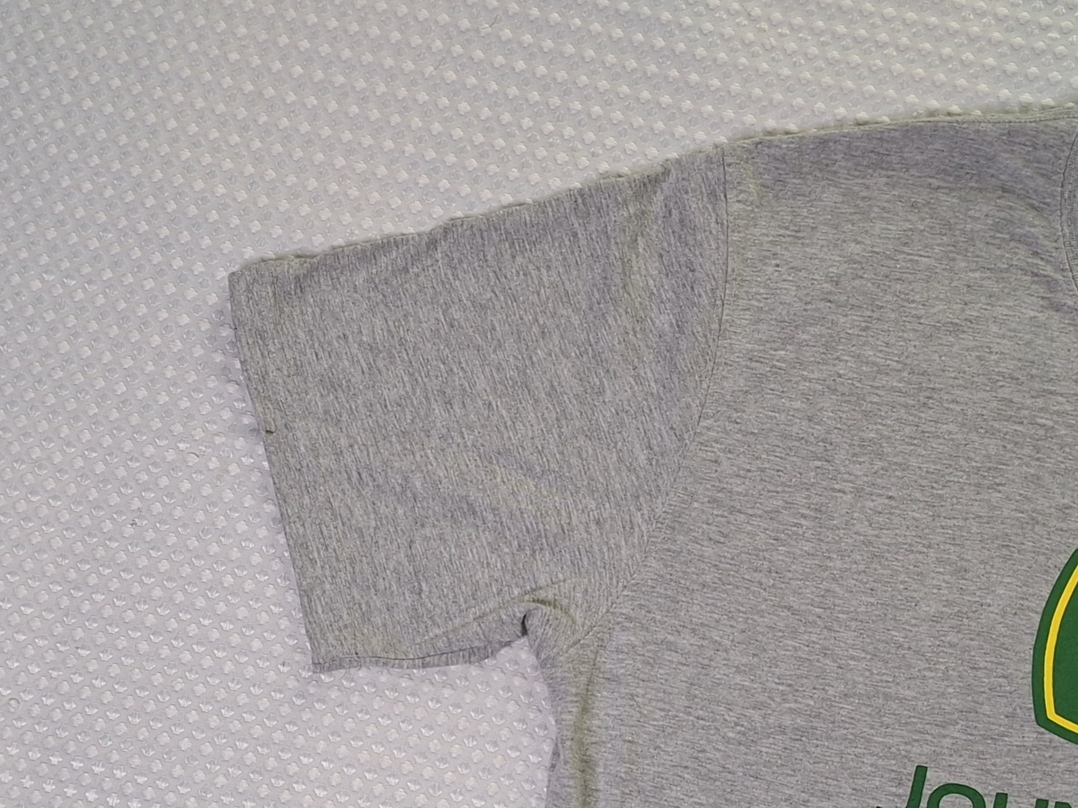 John Deere Logo Grey Cotton Blend T-shirt Size L gallery