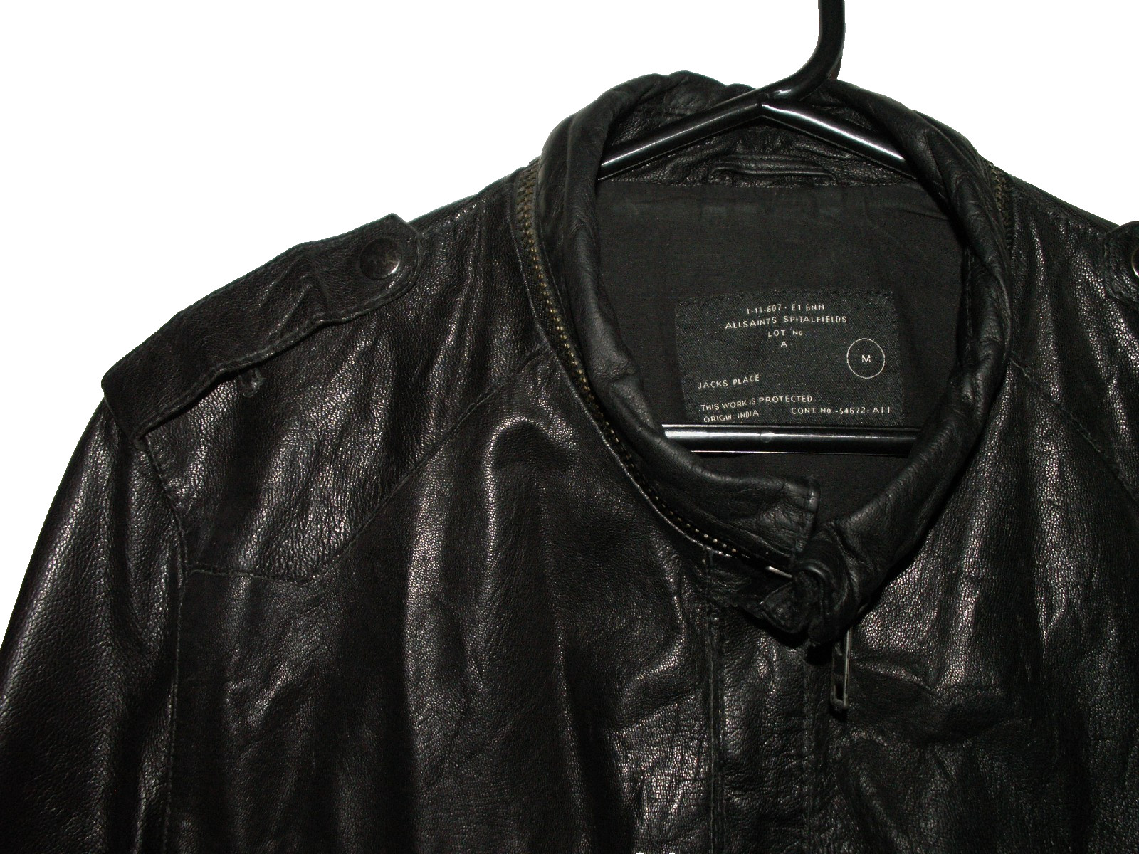 Men's All Saints AFTERNOON LEATHER SHIRT jacket overshirt M (ref67) £99.99!!!!! gallery