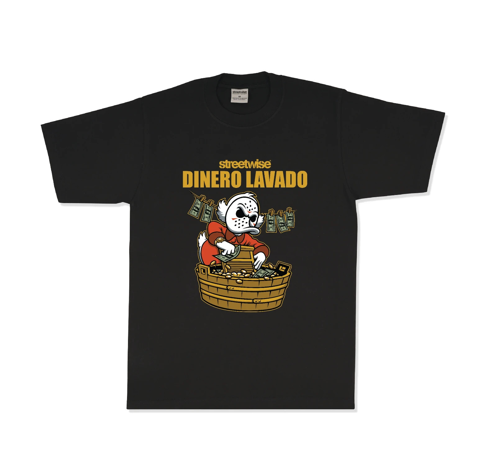 Streetwise Lavado T-Shirt Short Sleeve Heavyweight Cotton Men's Tee Black gallery