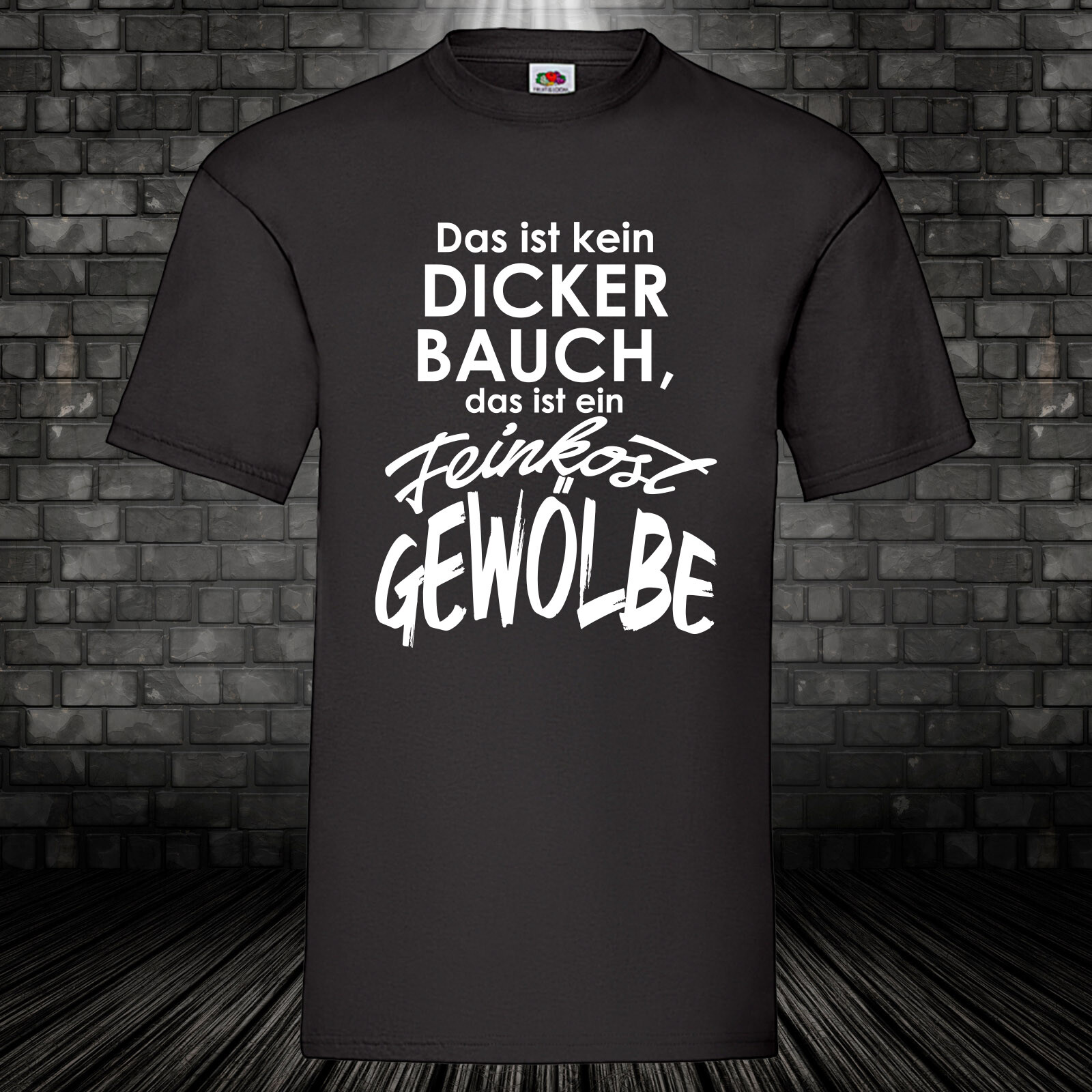 Thick belly delicatessen vaulted fun shirt cult T-shirt 100% cotton S-5XL