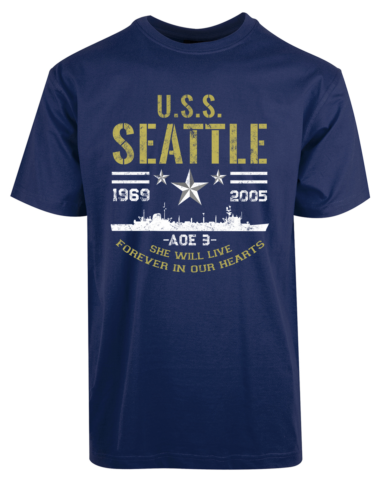 USS Seattle Will Live Forever In Our Heart New Mens Shirt Unisex Support USA Tee gallery
