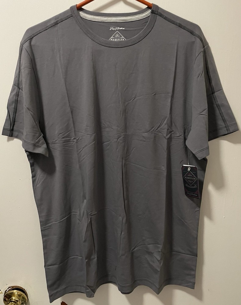 Flag & Anthem MadeFlex Men’s Grey Short Sleeve Crew Neck T-Shirt Sizs Medium NWT