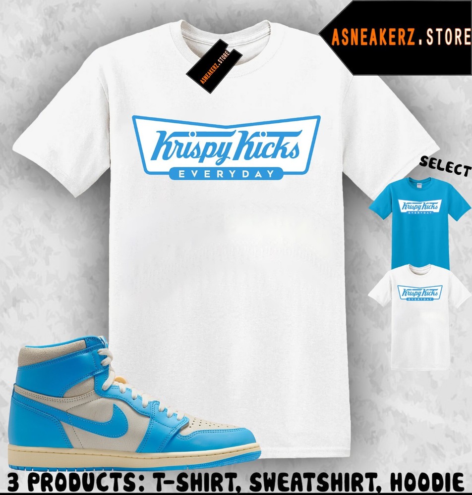 Tee Shirt Matching AJ 1 High UNC Reimagined Match Sneaker Krispy Kicks T-Shirt