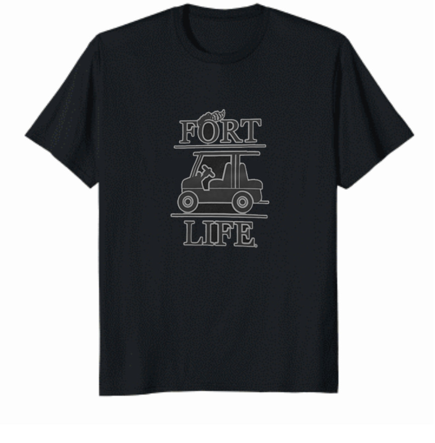 Fort Life Fort Wilderness Golf Cart Looping 2XL Unisex Black Gray DTG transfer