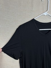 David Archy Size L V Neck Short Sleeve Black Bamboo Under Shirt NWOT