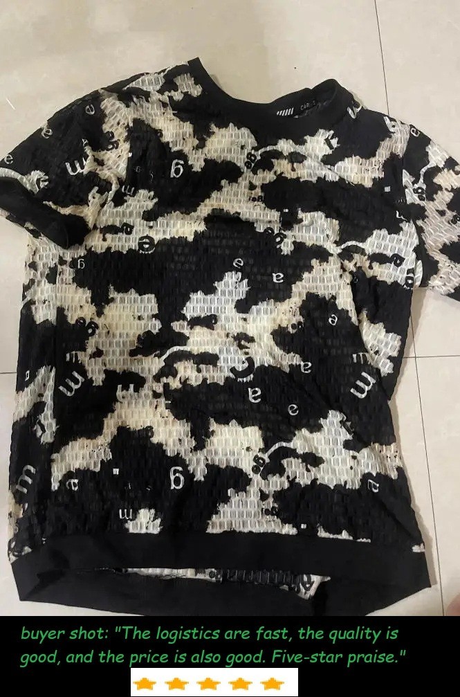 Men's Textured Contrast Print T-Shirt Slim Fit Short Sleeve Streetwear Top gallery
