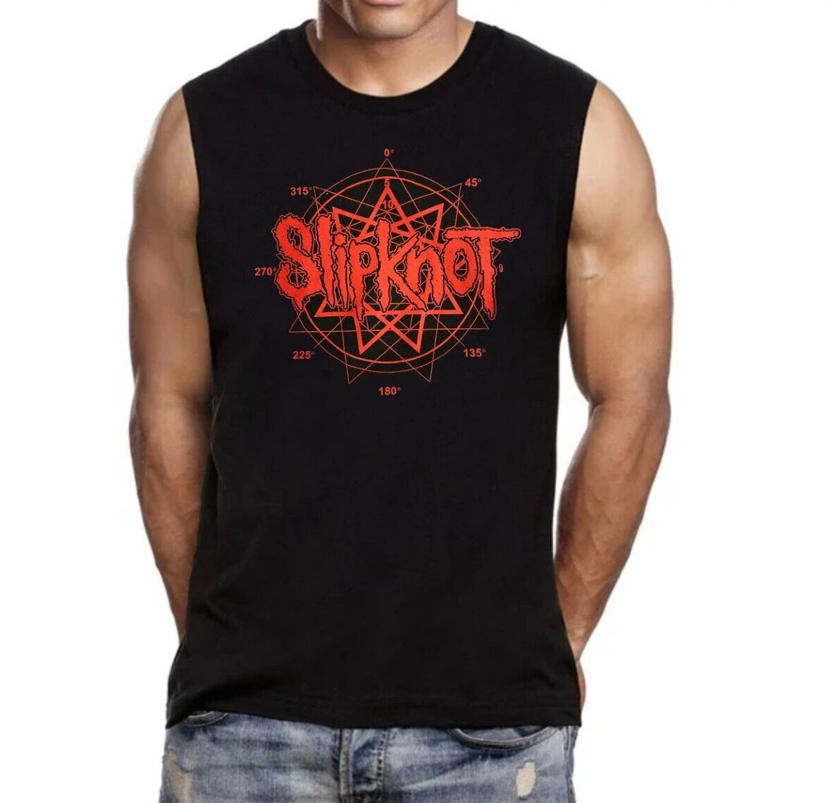 Slipknot 360 Degree Pentagram Men’s Muscle Shirt (Multiple Variations)