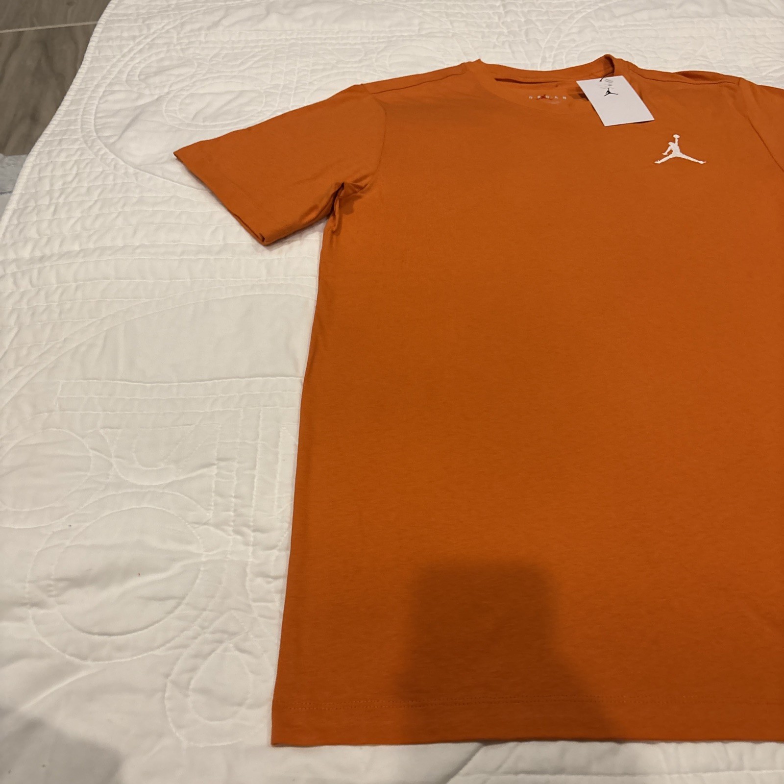 Jordan Large Jumpman Embroidered T-Shirt DC7485-805 Gym Orange/White NWT gallery