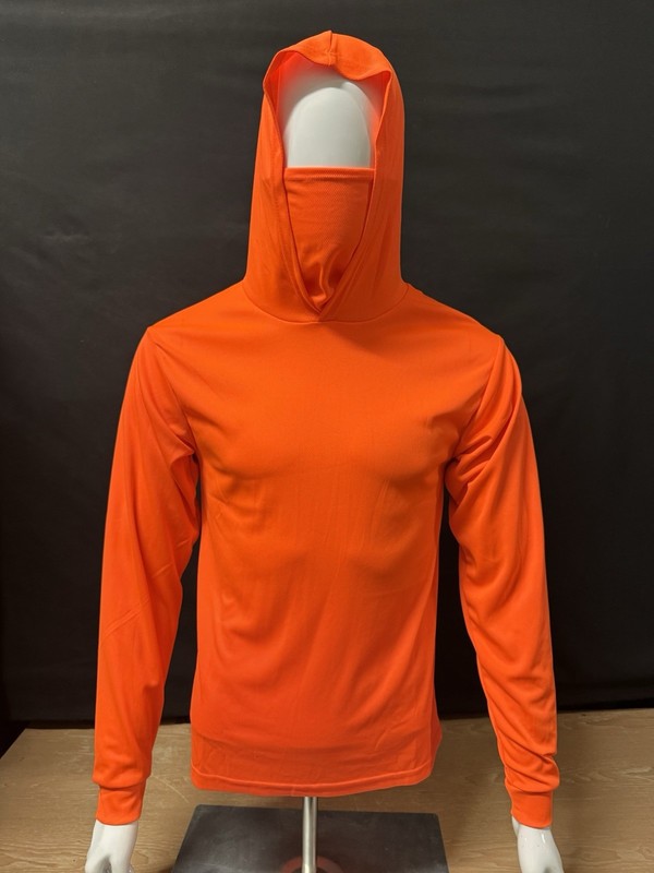 Hoodie Face Mask Long Sleeve T- Shirt 100% Polyester Material for UV Protection gallery