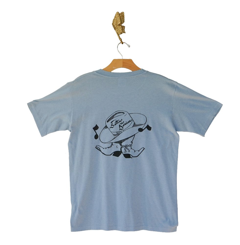 Vtg 90s Jerzees USA Western Graphic Tee M Cowboy Logo Uniform Shirt Rodeo Retro