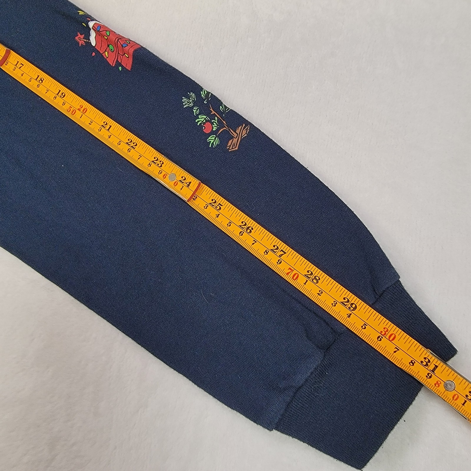 Vans Peanuts Christmas Snoopy Charlie Brown Long Sleeve Shirt Men's Size L Navy gallery
