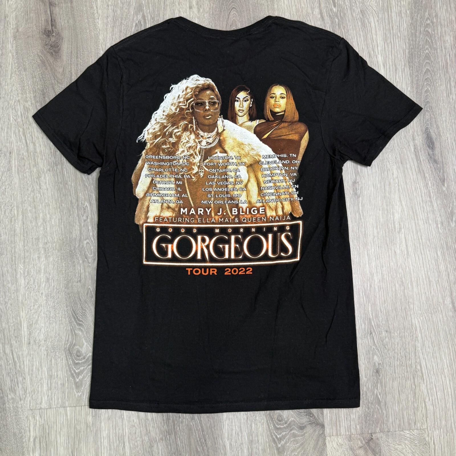 Mary J. Blige Good Morning Gorgeous Tour 2022 T-Shirt Medium Black Concert Tee gallery