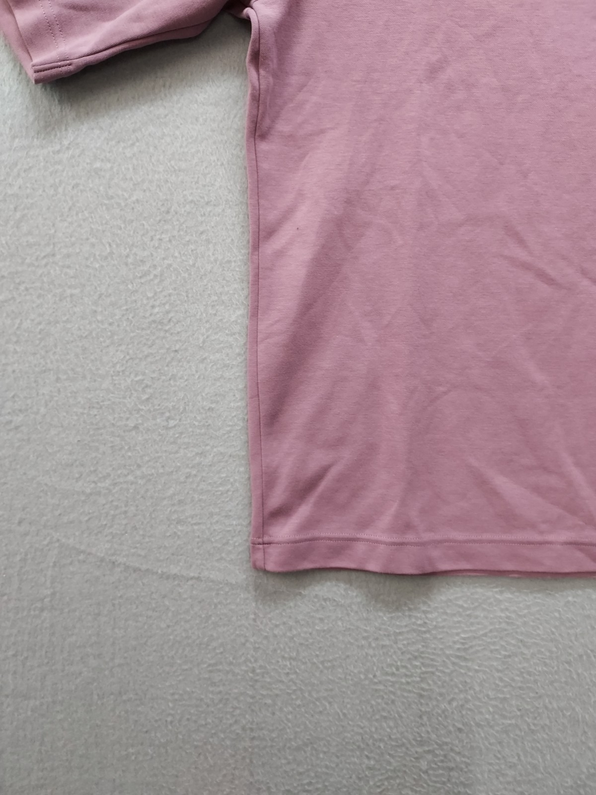 Uniqlo Men T Shirt M Dusty Pink Oversized Short Sleeve Crew Neck Knit Regular gallery