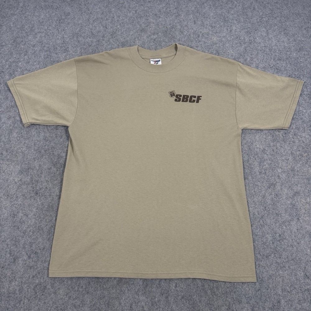 Jerzees Vintage Short Sleeve 2004 San Bernardino Fair T-Shirt Men’s Sz XL Beige