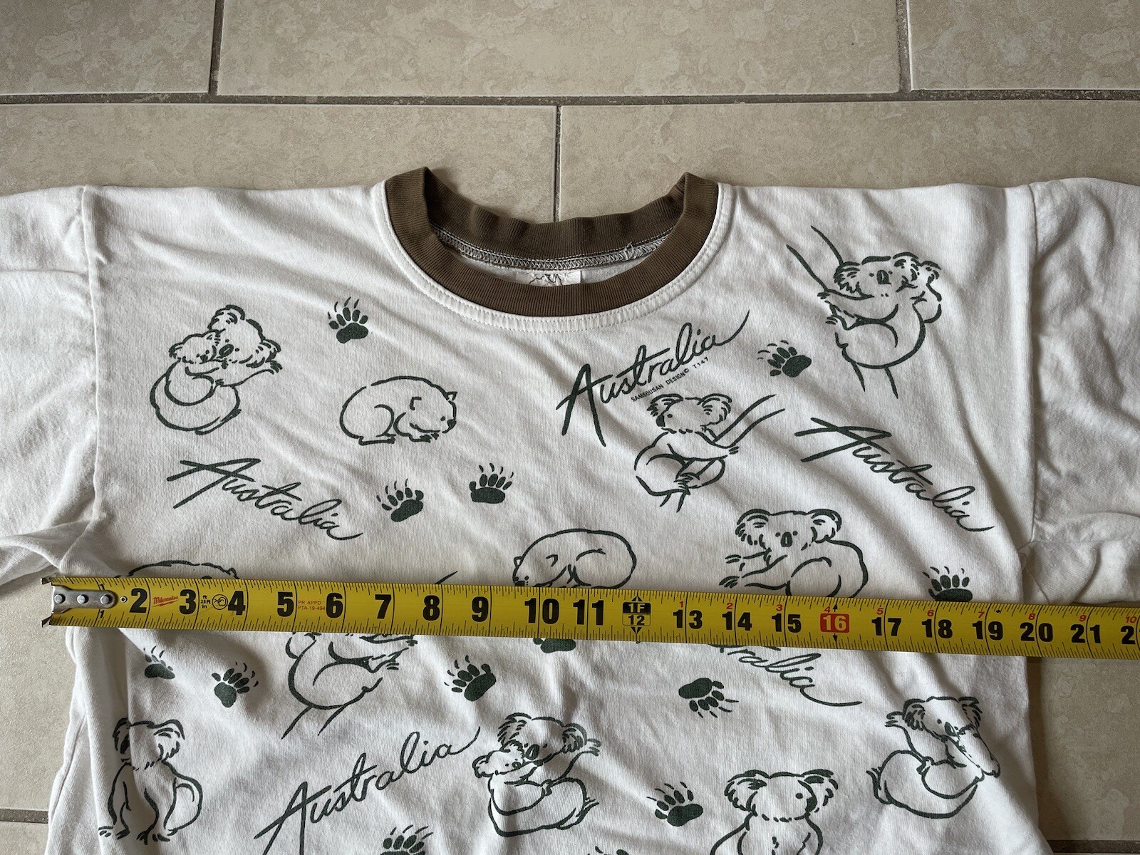 Australia Tshirt Women's Size Large Samsousan Graphic Print Koala White Green gallery