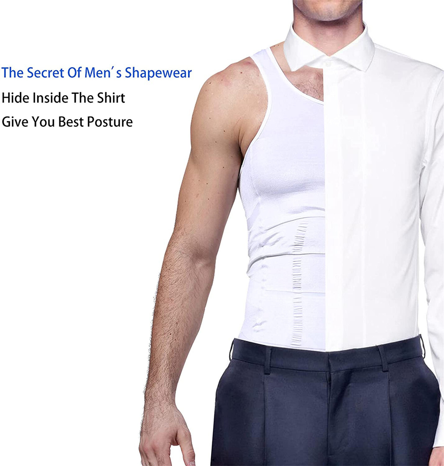 Mens Body Shaper Toning Vest Compression Shirt Tank Top Shapewear Slim Underwear gallery