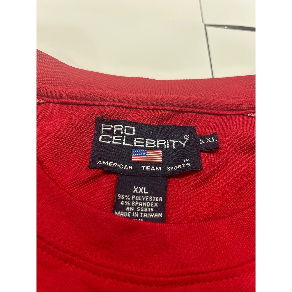 Pro Celebrity Reds Baseball Jersey Moisture Wicking Men Long Sleeve XXL gallery