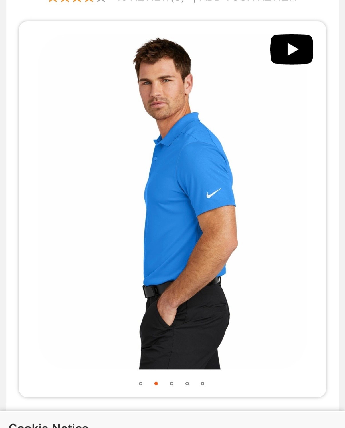 Mens Nike Blue Golf Polo gallery