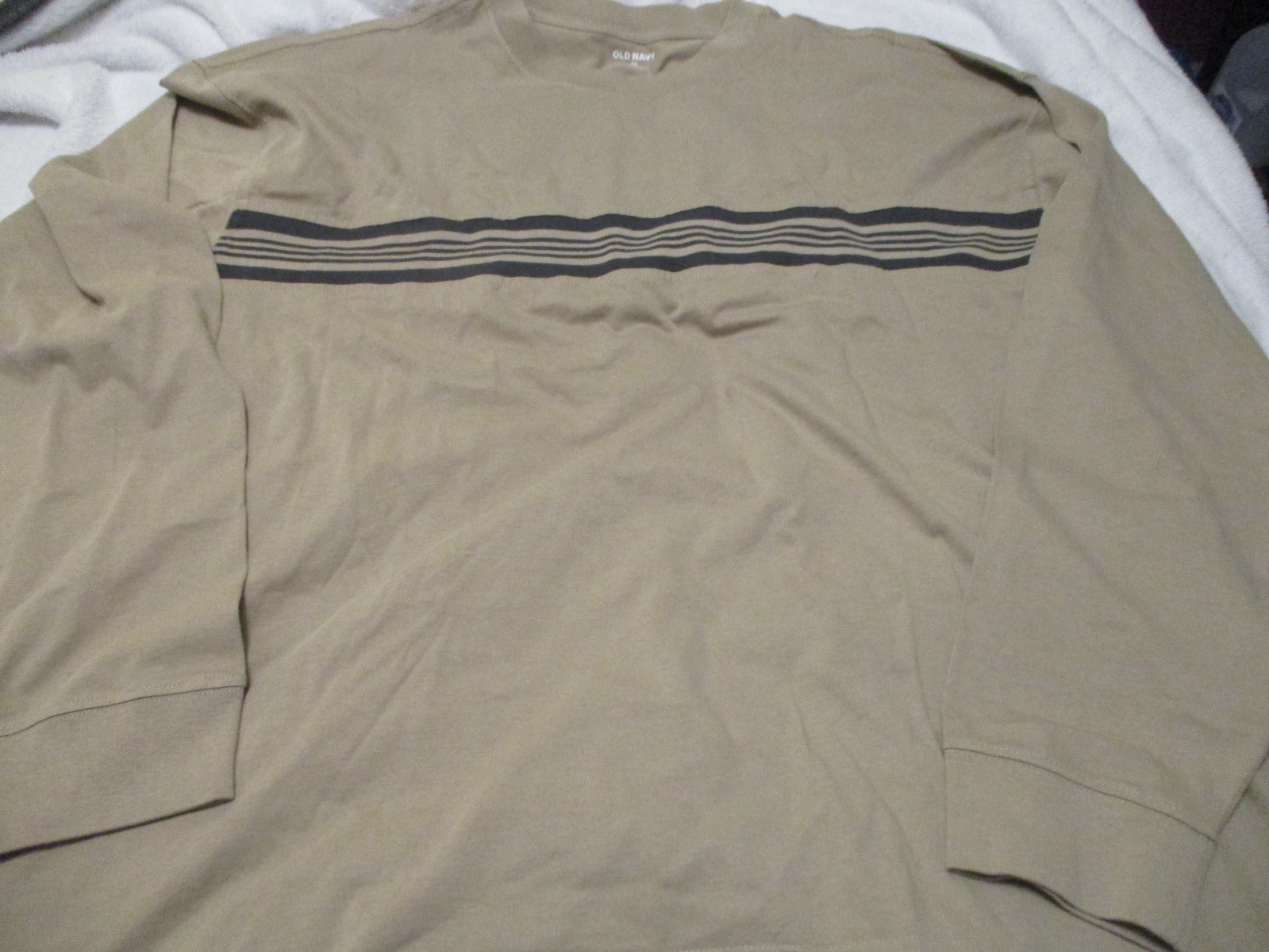 Old Navy Tan (Heavy Duty) XXL Long Sleeve Men T Shirt NWT! FREE SHIPPING