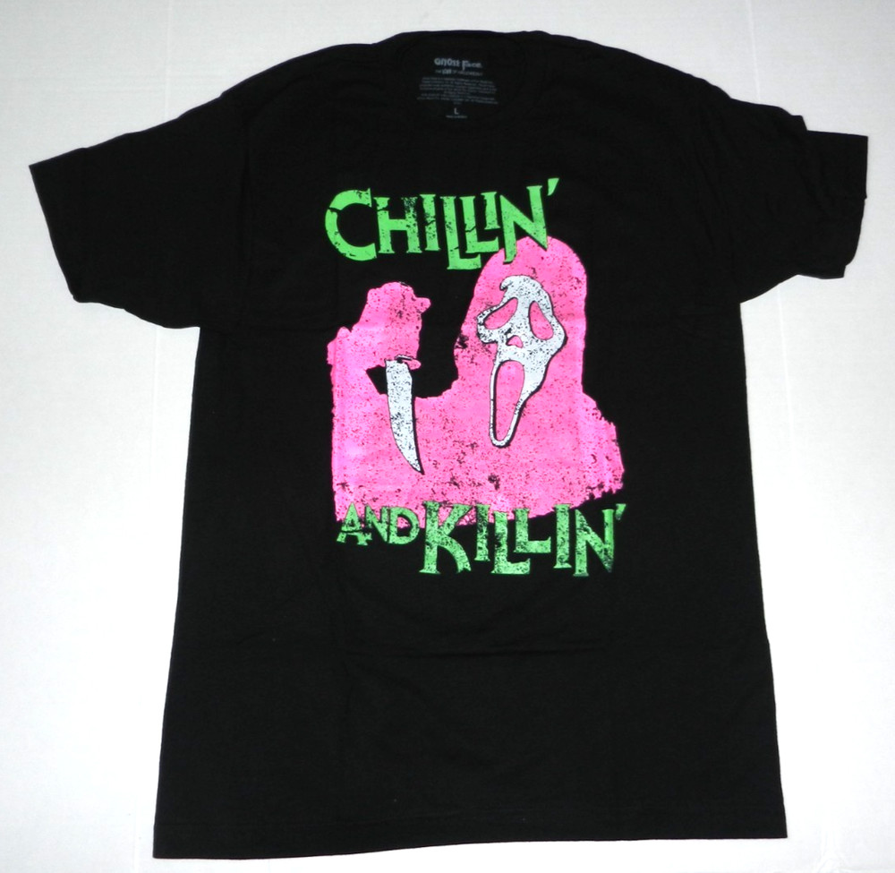 Scream Ghost Face Chillin’ And Killin’ T- Shirt New