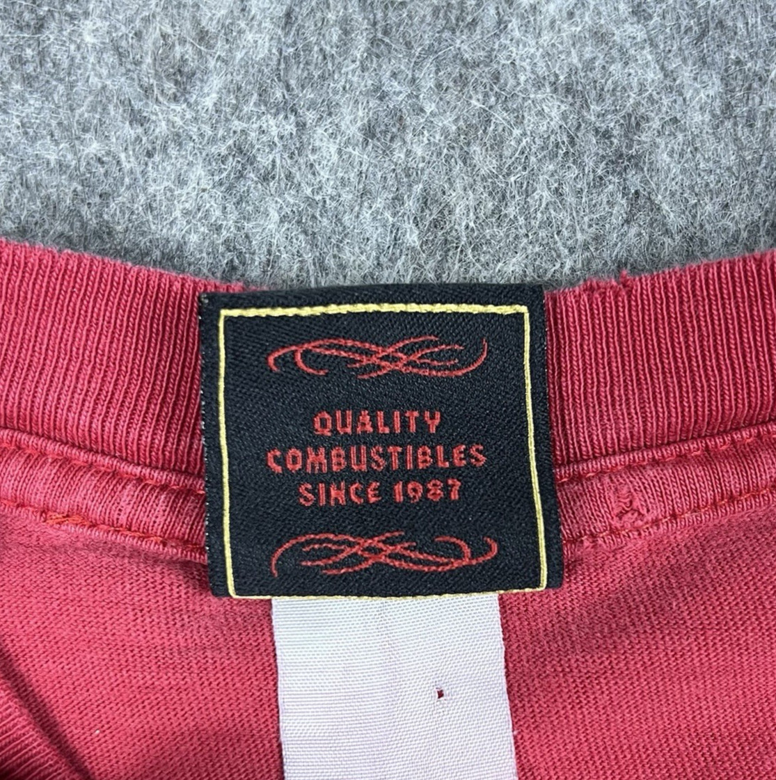 Vtg Y2K Spitfire Wheels Men's T-Shirt Big Head Graphic Red Short Sleeve Size XL gallery