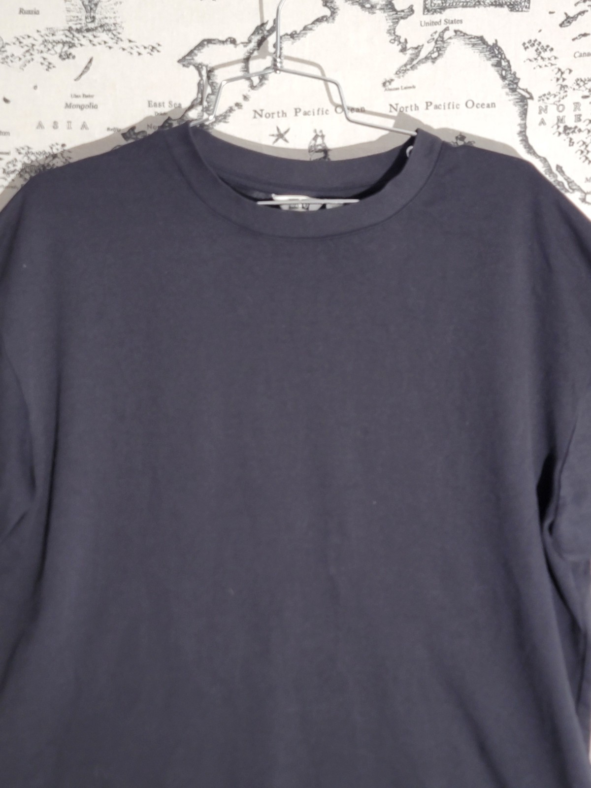 Uniqlo AIRism Men’s XL Black Crew Neck T-Shirt Cotton Blend Breathable Soft gallery