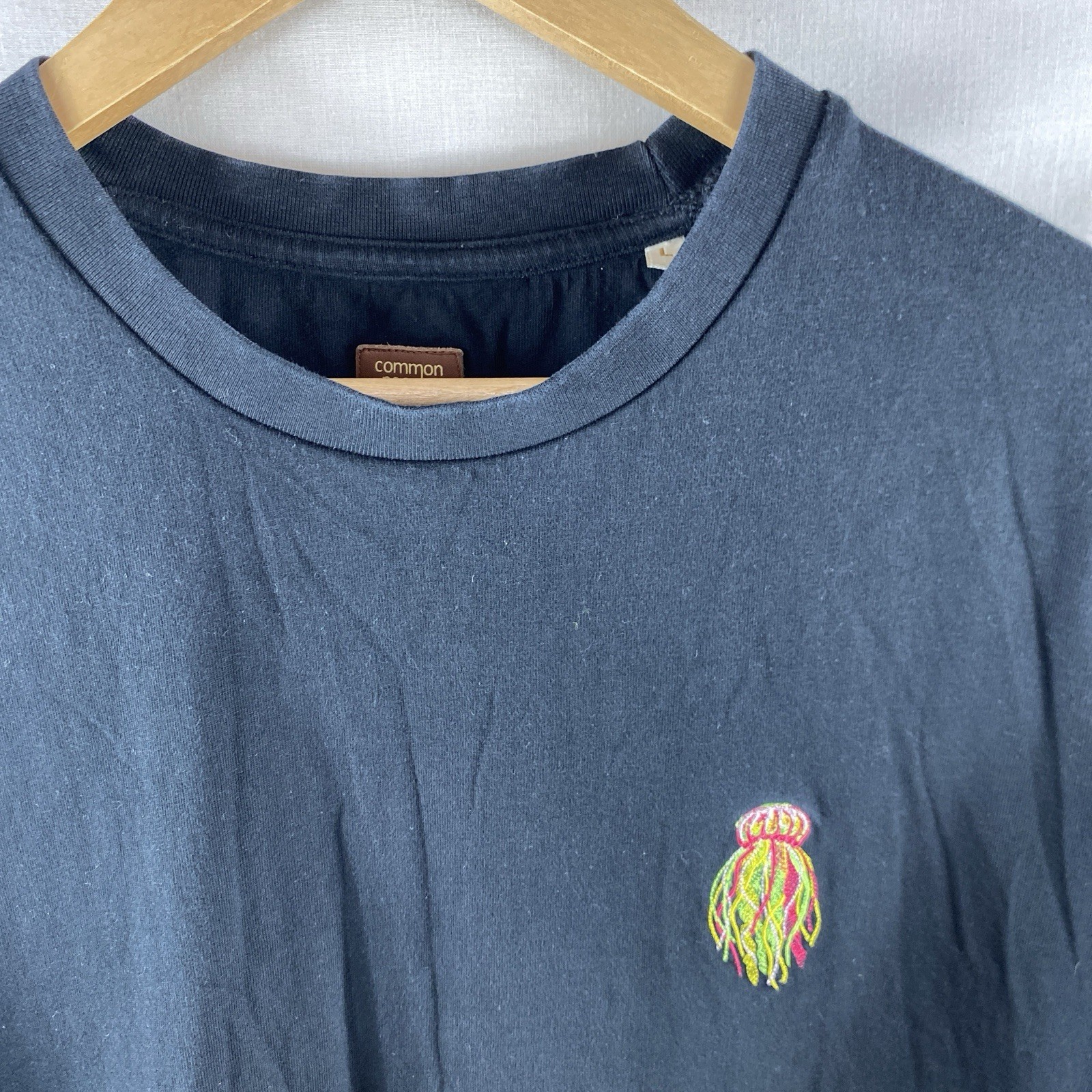 Common People Jelly Fish T Shirt L Size Large Black Tee Jellyfish Embroidered gallery