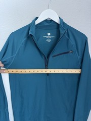 Obermeyer Flex 1/4 Quarter Zip Base Layer Top Men’s Teal Blue Agave Small S