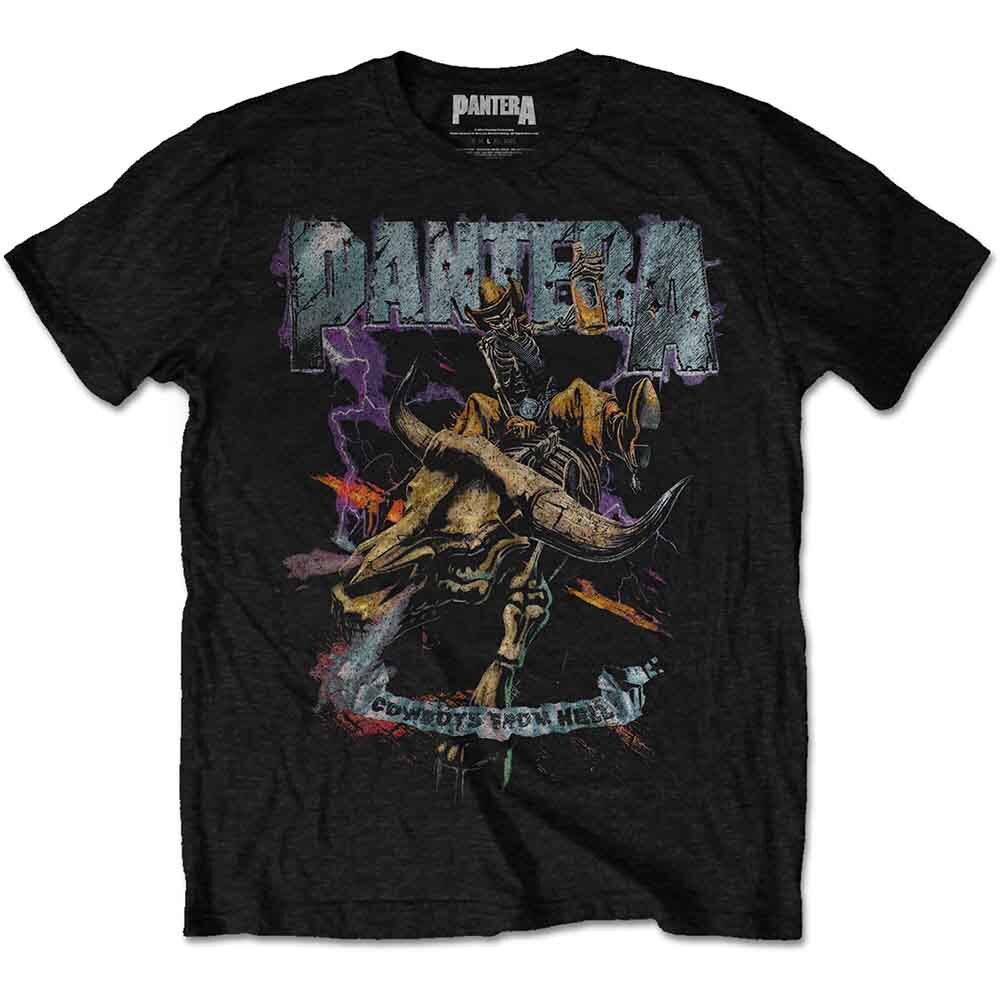 Pantera Vintage Rider T-Shirt Black New