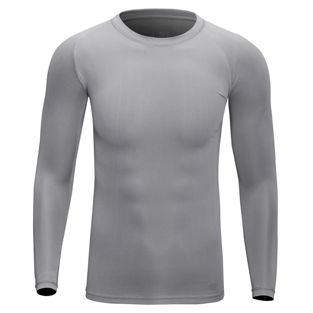 Men's Sports Compression T Shirt Tight Fitness Gym Moisture Wicking Long Shirts gallery