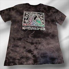 Quicksilver Black and Grey Marbled T-Shirt Medium