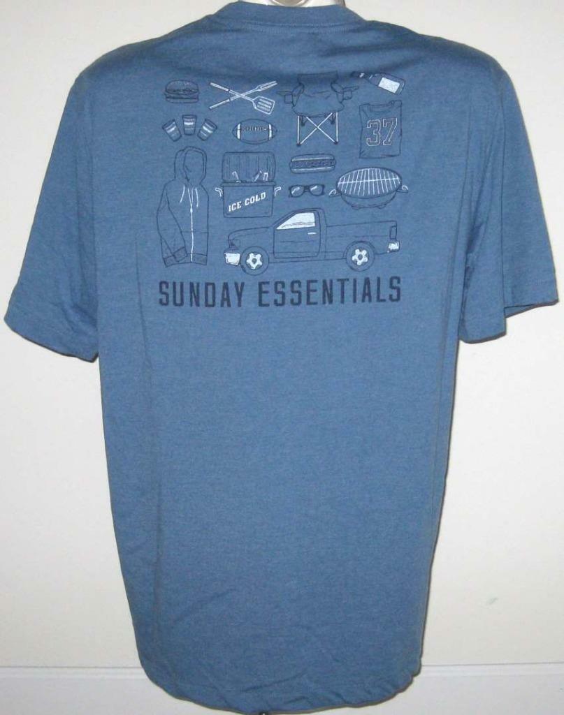 NEW IZOD MENS T SHIRT Tee Blue Tailgating Football LT XLT 2XL 2XLT 3XL 3XLT